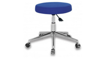 bacconi round wheeled chrome stool