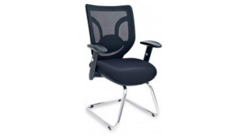 flat mesh visitor armchair u leg
