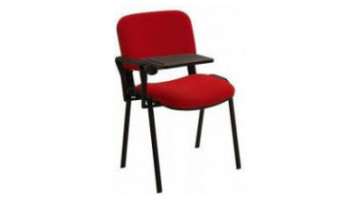 form painted chair single arm with writing board
