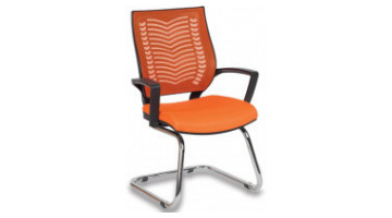 Lead Mesh Visitor Armchair U Leg