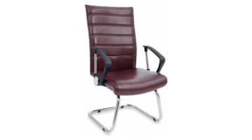 william chrome visitor armchair u leg