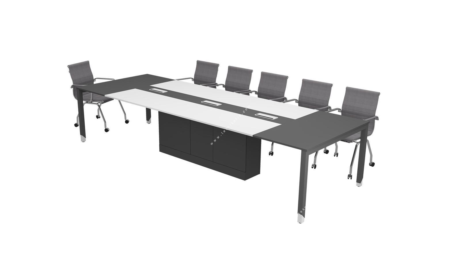 aveon kolonlu modern toplantı masası 350cm