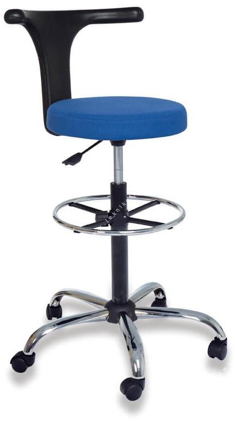 bacconi lumbar support chrome stool