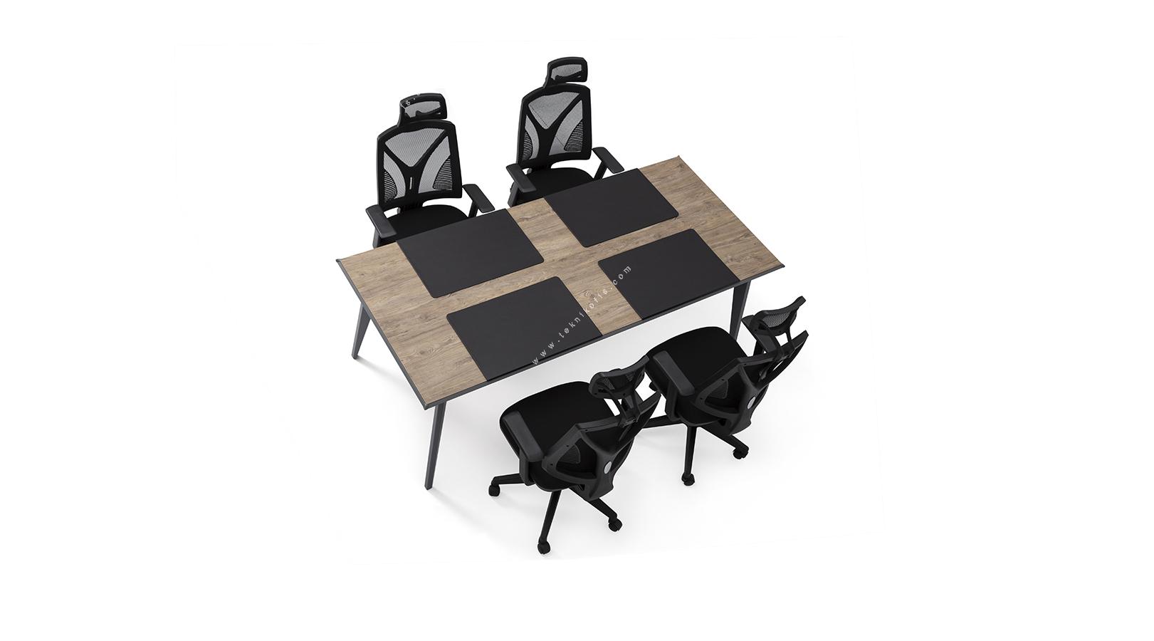 chess çerçeveli toplantı masası 200cm