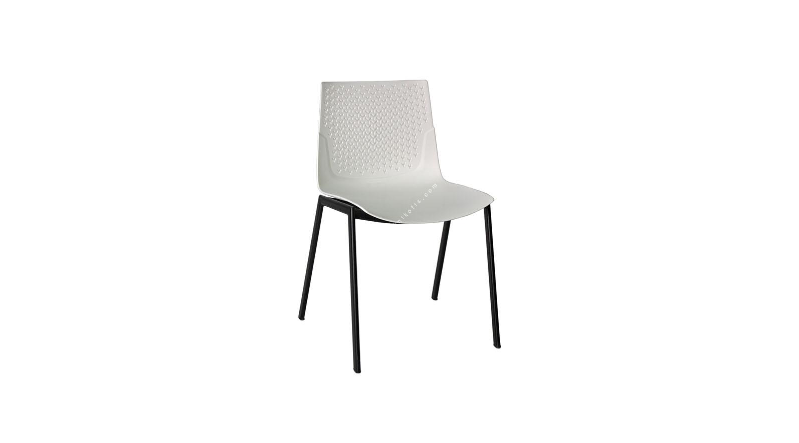 coon beyaz plastik boyalı tasarım sandalye