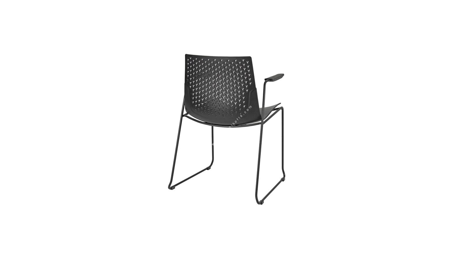 coon siyah plastik boyalı sandalye
