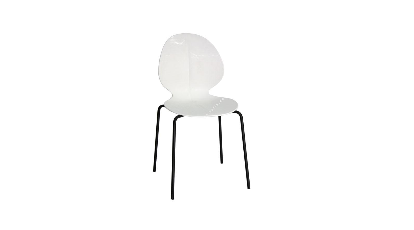 damsy beyaz plastik boyalı ayak sandalye