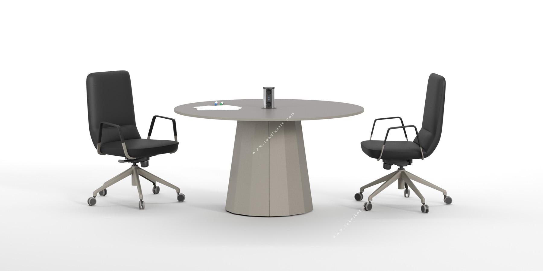 diony dekoratif ayak yuvarlak toplantı masası 110q