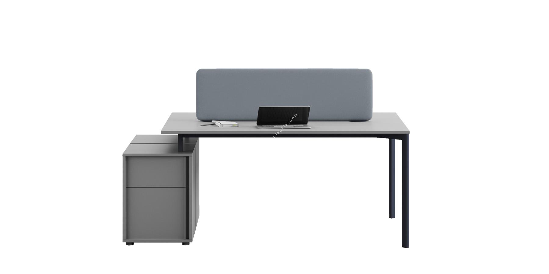 exeliswork pratik 45cm kesonlu ikili workstation 142cm