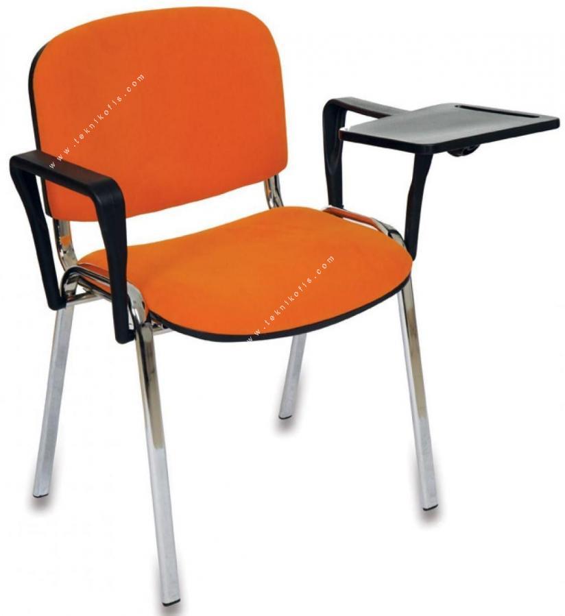 Form Chrome Chair Double Arm with Writing Board