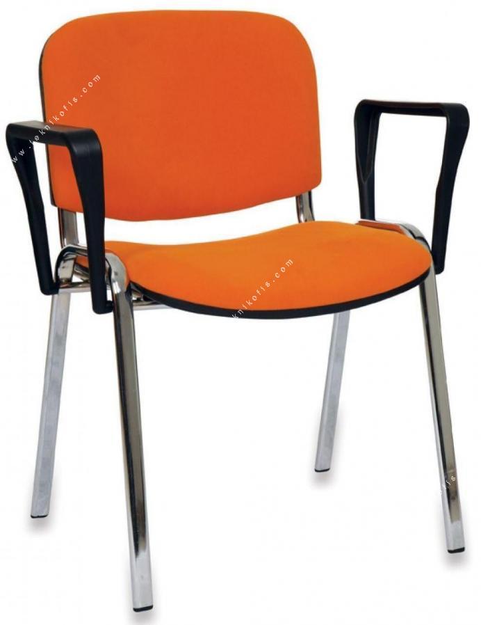 form chrome chair with double arms