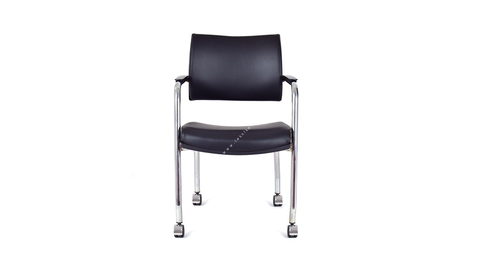 fream metal ayaklı tekerlekli toplantı koltuğu