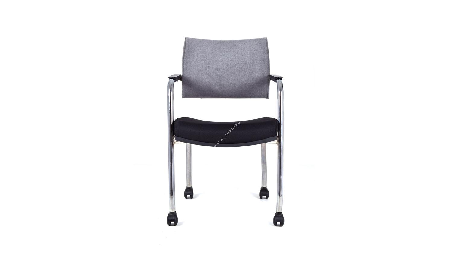 fream metal ayaklı tekerlekli toplantı koltuğu