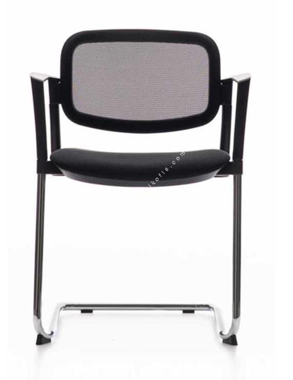 lefer krom u ayaklı fileli konferans sandalyesi