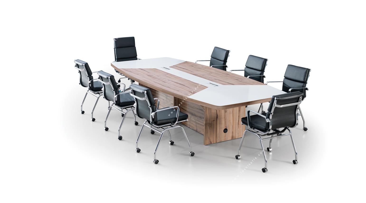more modern çift tablalı toplantı masası 250cm