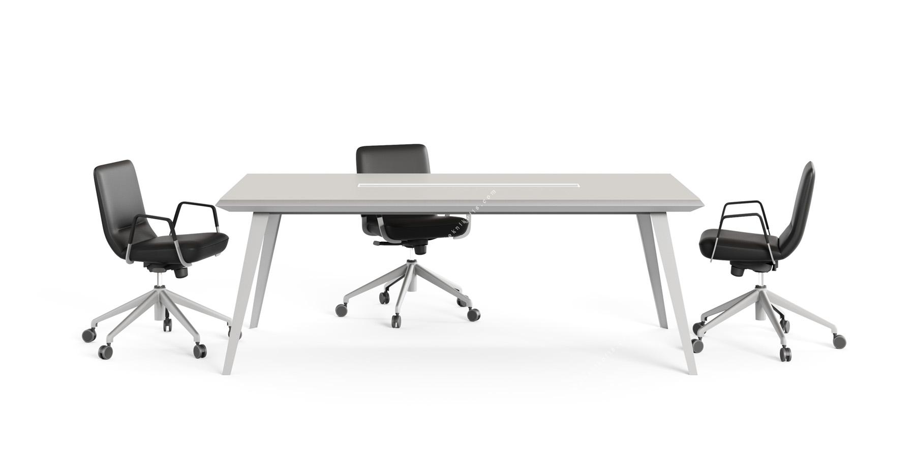 neron modern metal ayaklı toplantı masası 210cm