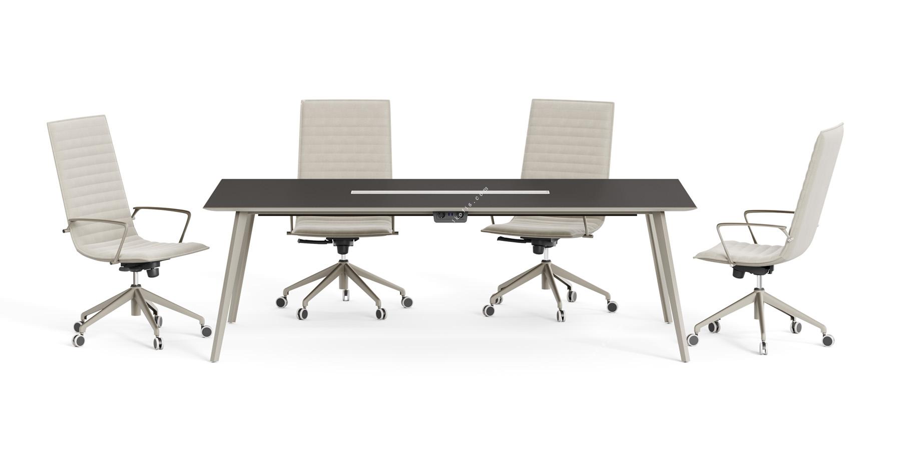 ploi metal ayaklı modern toplantı masası 240cm
