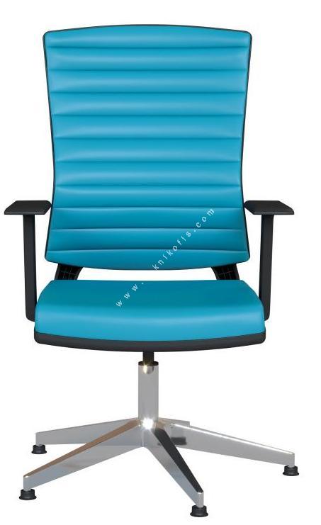 slant döşemeli alüminyum sabit kol yıldız ayak misafir koltuğu