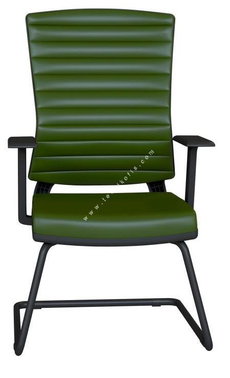 slant döşemeli boyalı sabit kol u ayak misafir koltuğu
