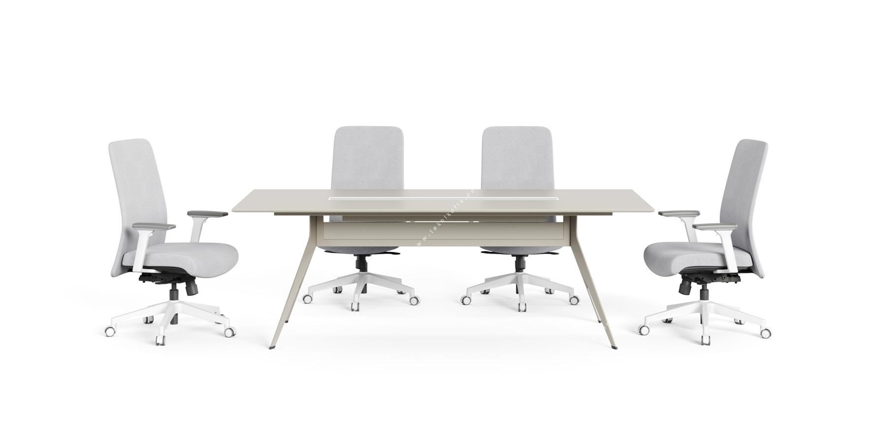 stark modern metal ayaklı toplantı masası 240cm