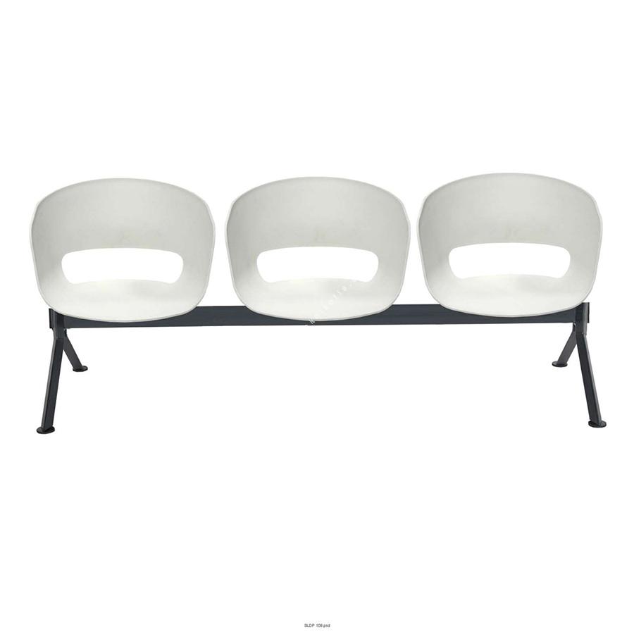 tereos plus beyaz plastik gövde üçlü bekleme koltuğu