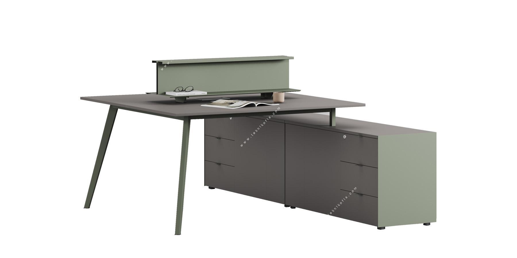 vegawork tin 115cm etajerli workstation 142cm