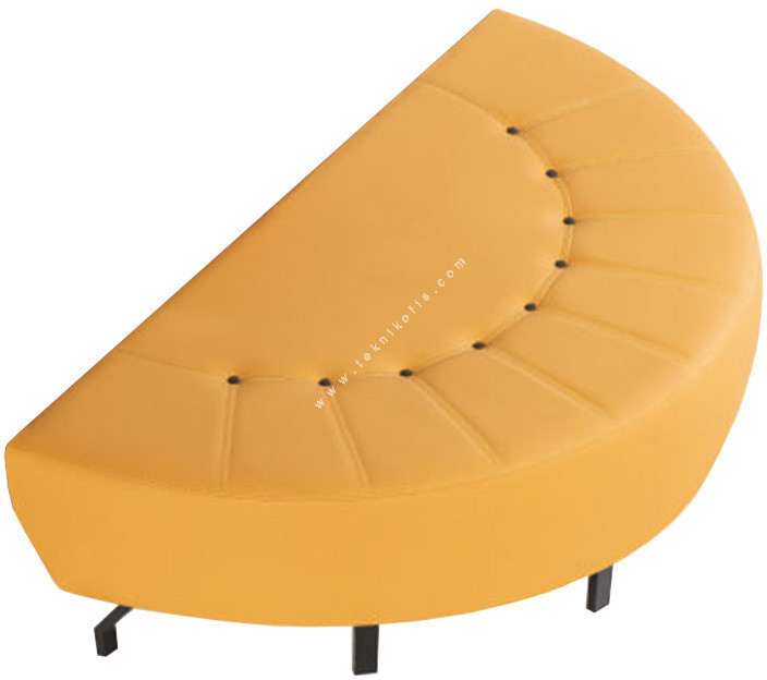 artope dekoratif metal ayaklı oval puf