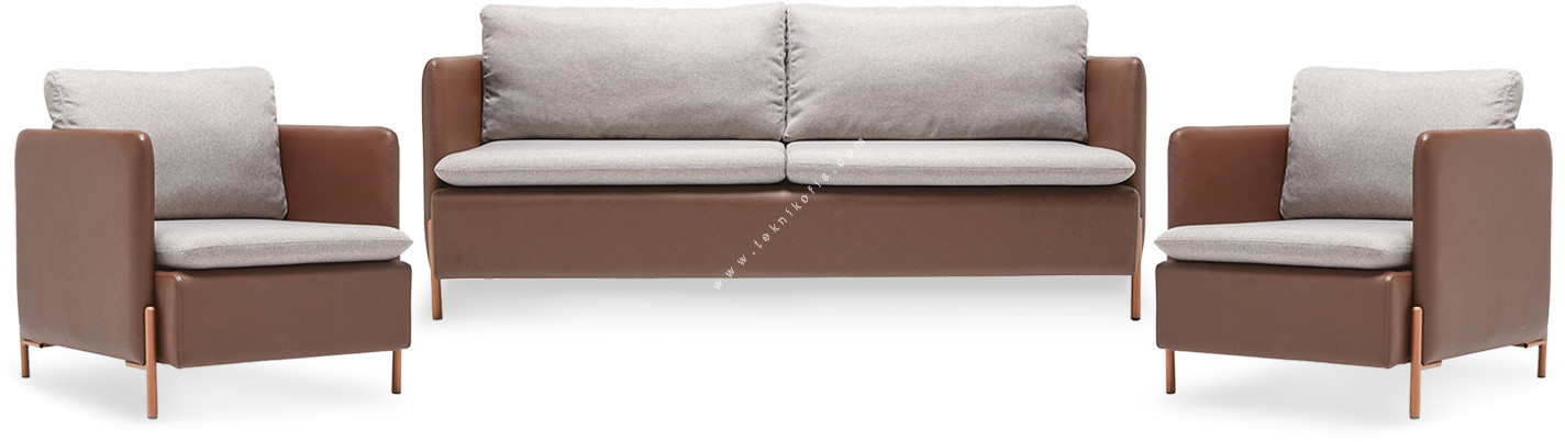 asteri metal boyalı ayak kanepe takımı