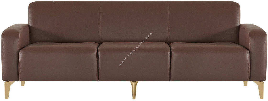 barnas gold metal detaylı üçlü kanepe