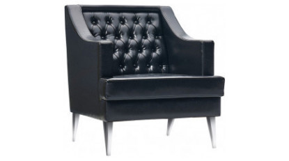 blacktone krom ayaklı modern tekli ofis kanepesi