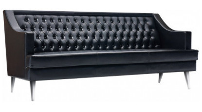blacktone krom ayaklı modern üçlü ofis kanepesi