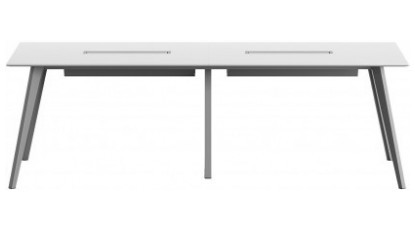 blade metal ayaklı modern dikdörtgen toplantı masası 240cm