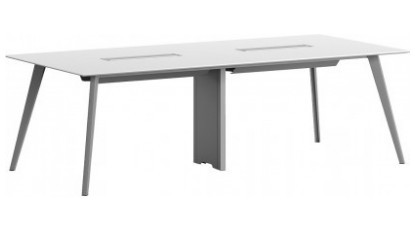blade metal ayaklı modern dikdörtgen toplantı masası 320cm