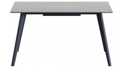 blade metal ayaklı modern kare toplantı masası 160cm