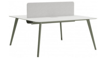 bladerwork tasarım metal dört ayaklı ikili workstation 140x140cm