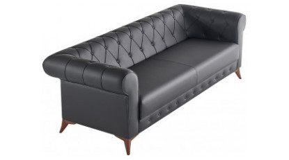 borellia deri döşemeli üçlü kanepe