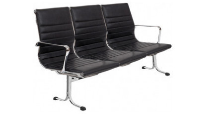 brenvora krom ayaklı üçlü bekleme koltuğu