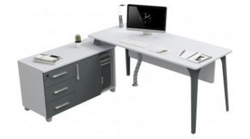 centra modern sol etajerli personel masası 160cm
