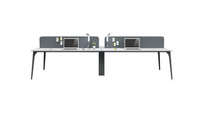 centrawork melamin seperatörlü dörtlü çalışma masası 320cm
