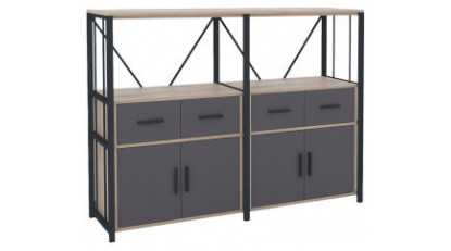 chora raf detaylı metal kitaplık