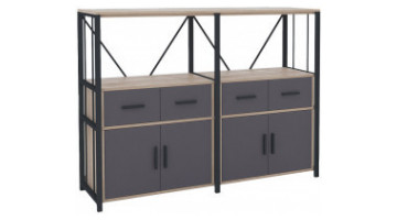 chora raf detaylı metal kitaplık