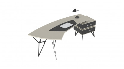 coral etajerli yönetici masası 265cm