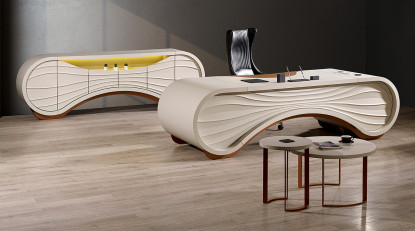 dark dekoratif lake sehpalı makam takımı