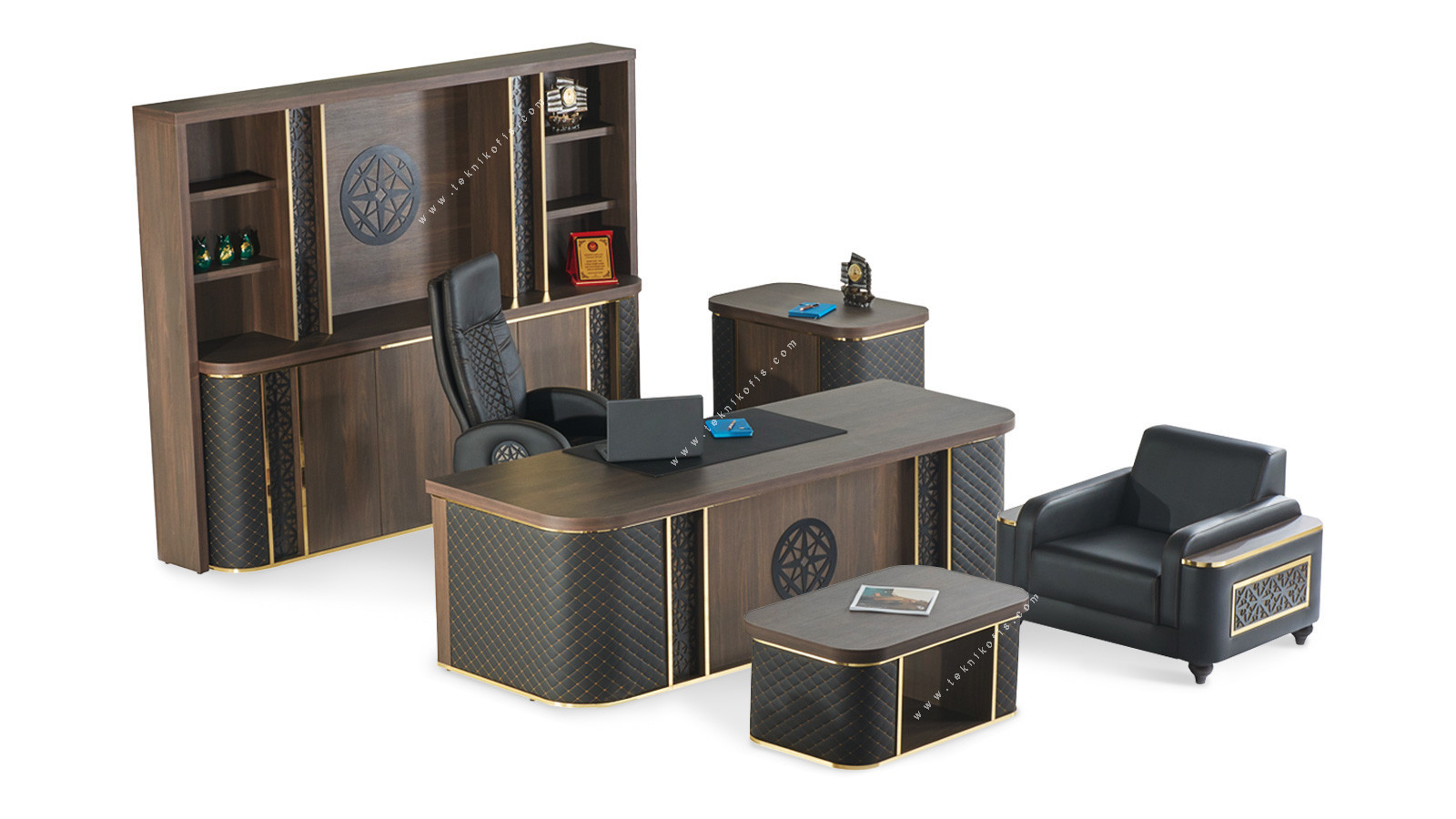 edmont deri detaylı makam takımı