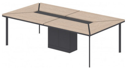 eflorant modern kolonlu 280cm toplantı masası