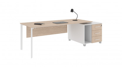 eflorant sağ etajerli metal ayaklı 160cm çalışma masası