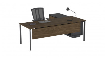 eflorant sol etajerli 180cm yönetici masası