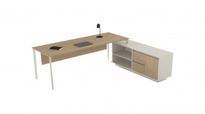 eflorant sol etajerli 180cm yönetici masası