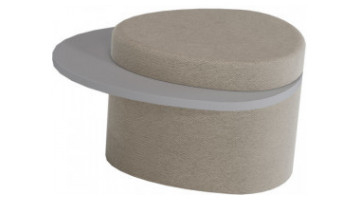 enga ahşap detaylı oval puf