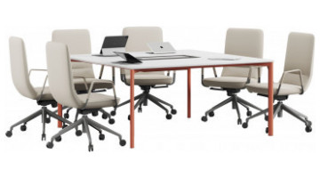 exelis ahşap modern kare toplantı masası 160cm